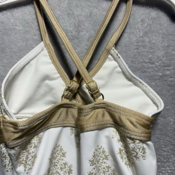 Cabana Llife Girl's Toddler 2T White Gold Swimsuit Cover-Up Set UPF Protection - Picture 7 of 15